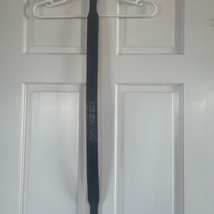 Rios of Mercedes Women's Black Leather Western Belt with Stamped Logo